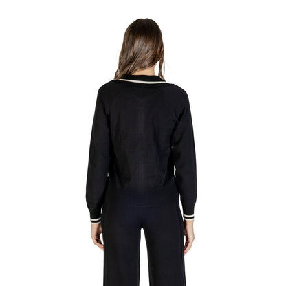 Black And White Viscose Cardigan