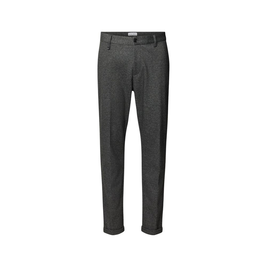 Gray Polyester Skinny Pants