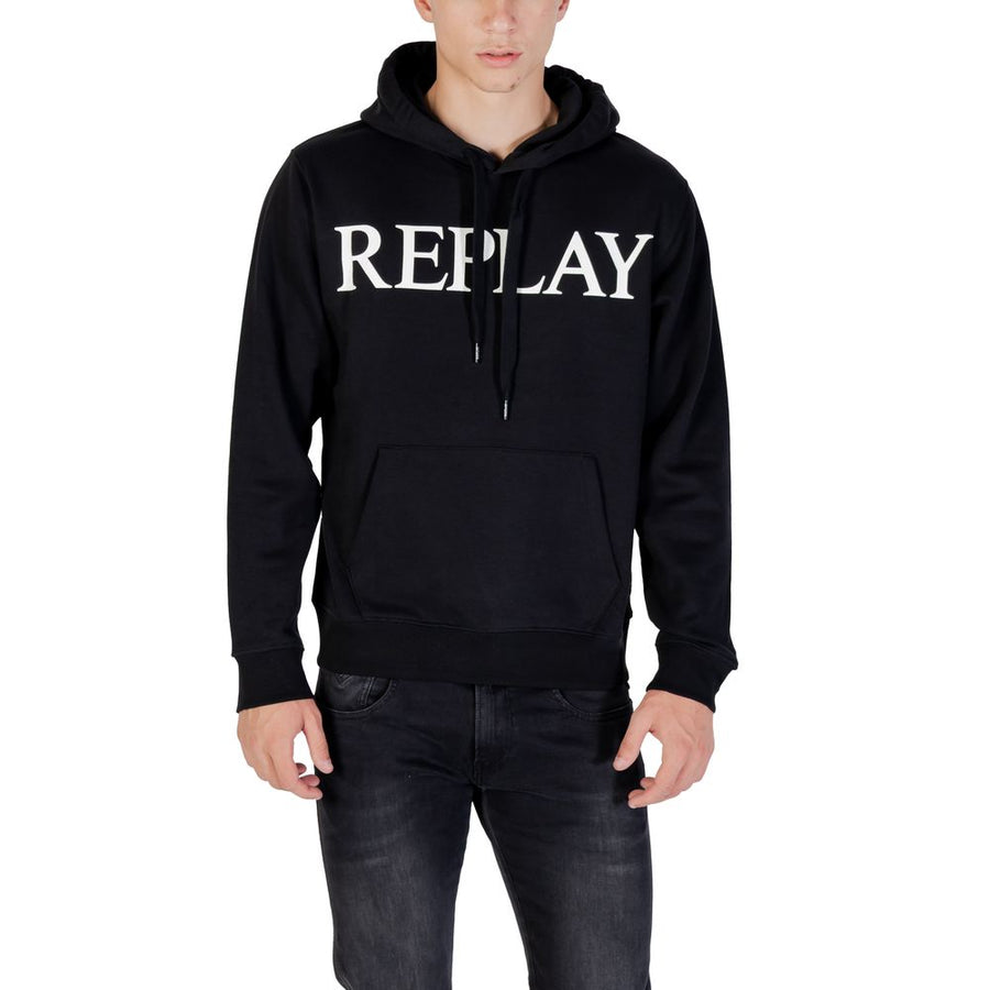 Black Cotton Hoodie