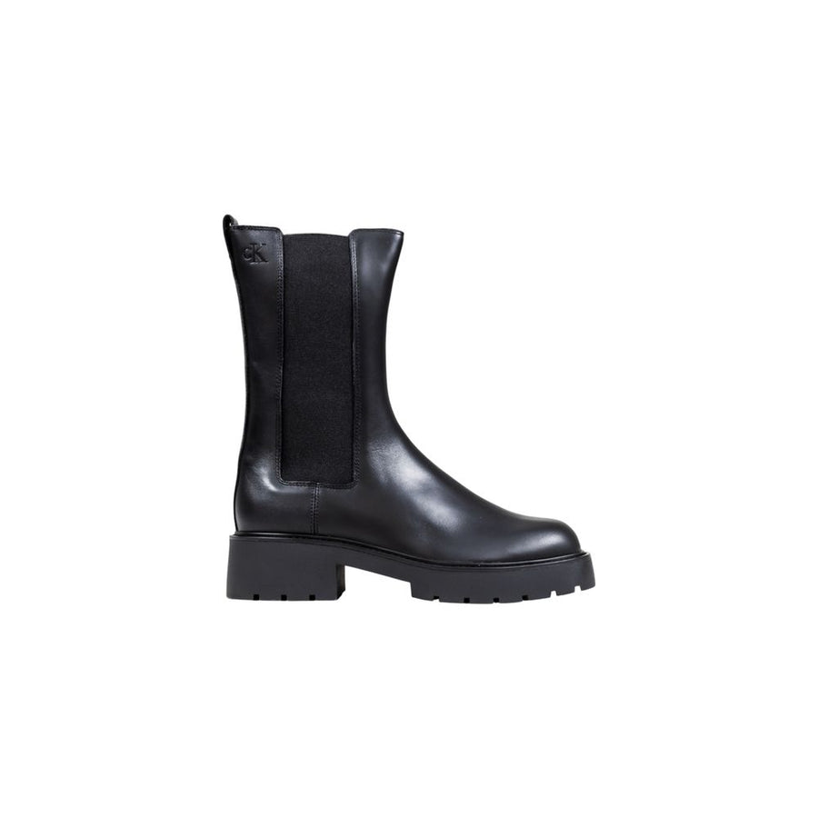 Black Leather Ankle Boots