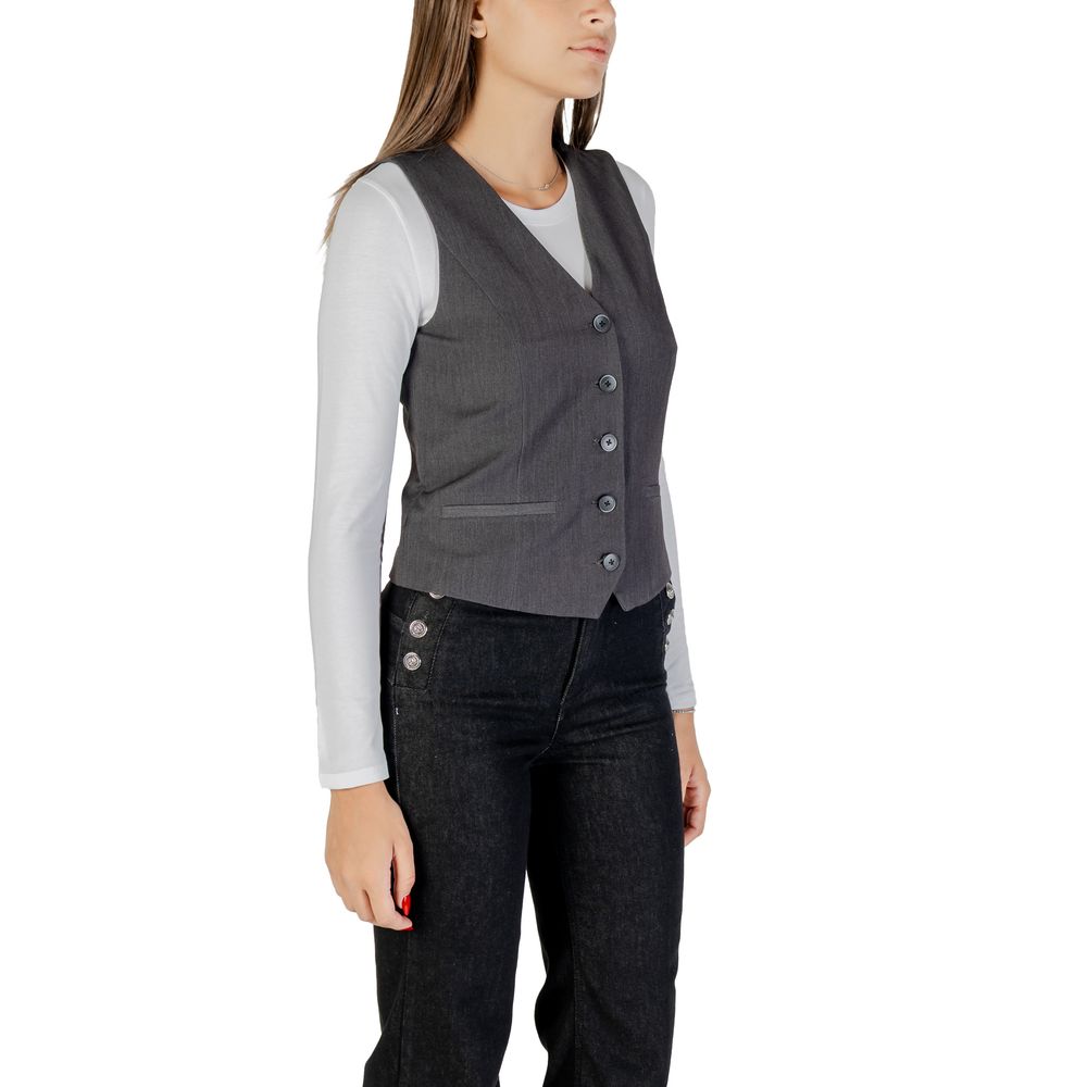 Gray Polyester Waistcoat