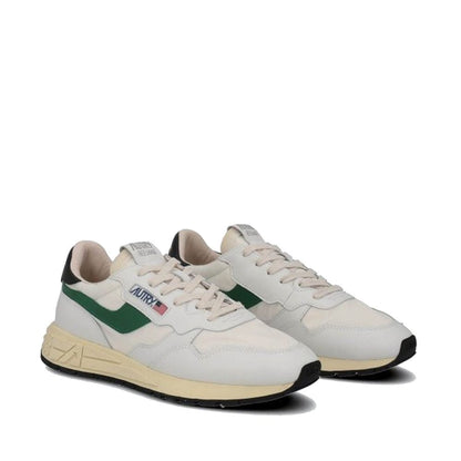 White Leather Low Top Sneakers