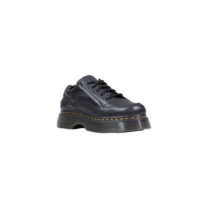 Black Leather Platform Pumps
