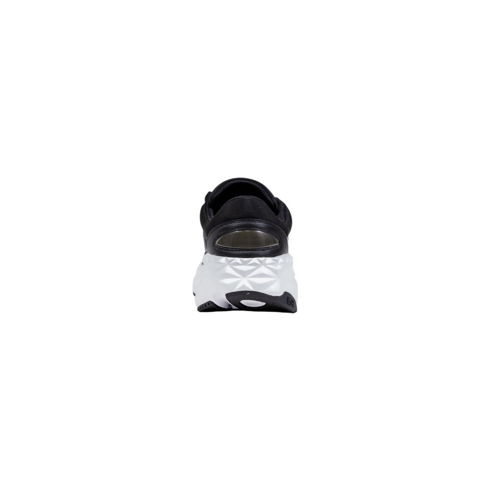 Black And White Polyester Athletic Sneakers