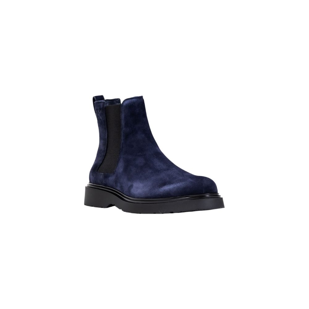 Blue Suede Leather Chelsea Boots