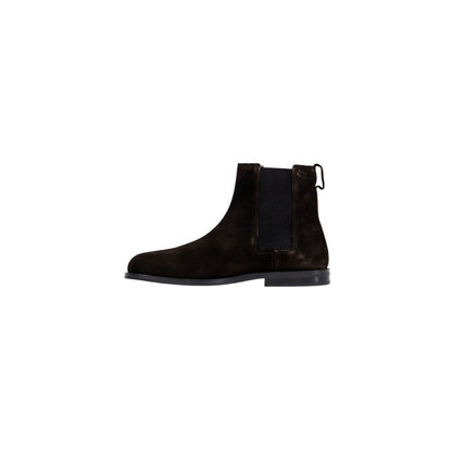 Brown Suede Leather Chelsea Boots