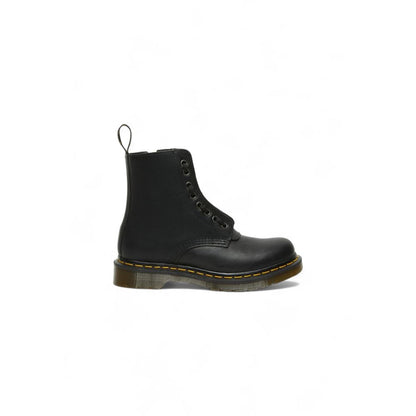 Black Leather Lace-Up Boots