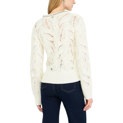 White Marabou Sweatshirt