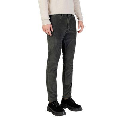 Green Cotton Casual Pants