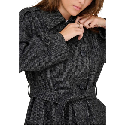 Gray Recycled Polyester Coat