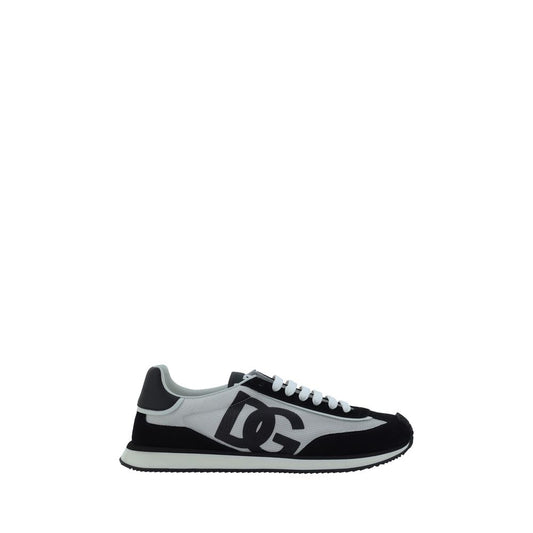 White Fabric Athletic Sneakers