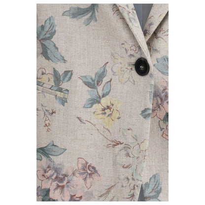 Multicolor Viscose Full-Length Jacket