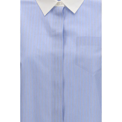 Blue Cotton Pattern Shirt