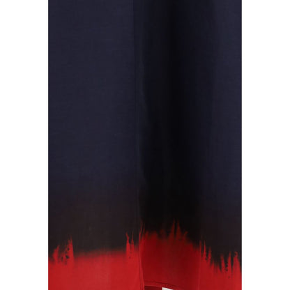 Blue Viscose Casual Dress