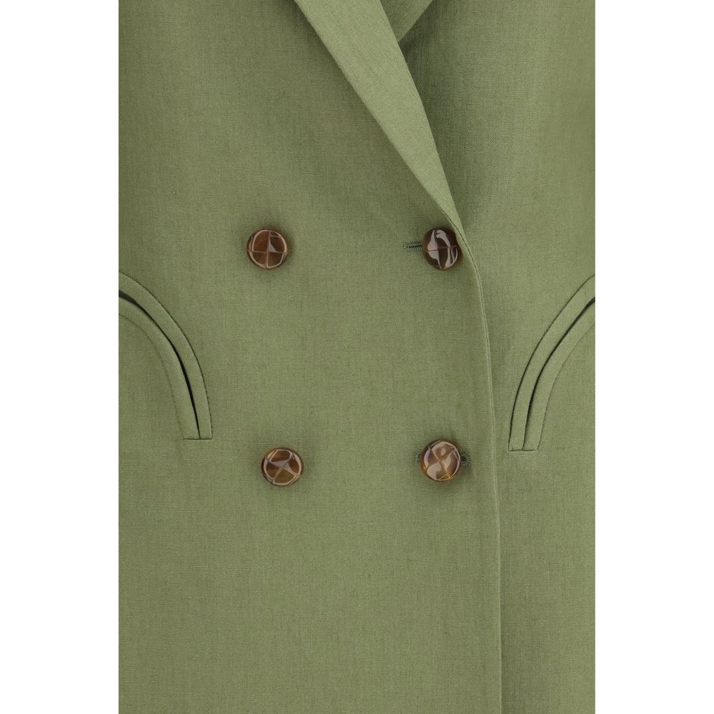 Bicolor Linen Blazer