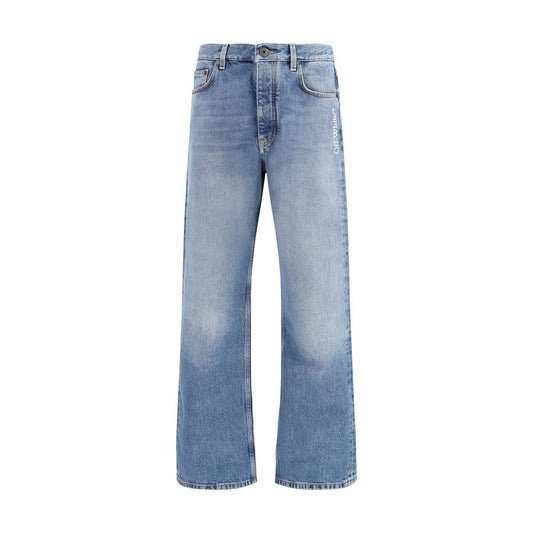 Blue Cotton Relaxed Fit Jeans
