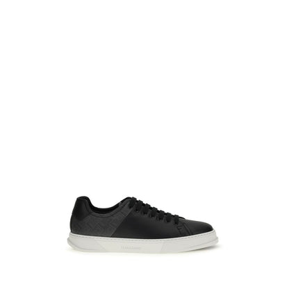 Black Calf Leather Bos Taurus Low Top Sneakers
