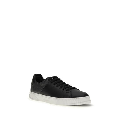 Black Calf Leather Bos Taurus Low Top Sneakers