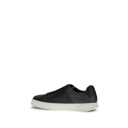 Black Calf Leather Bos Taurus Low Top Sneakers