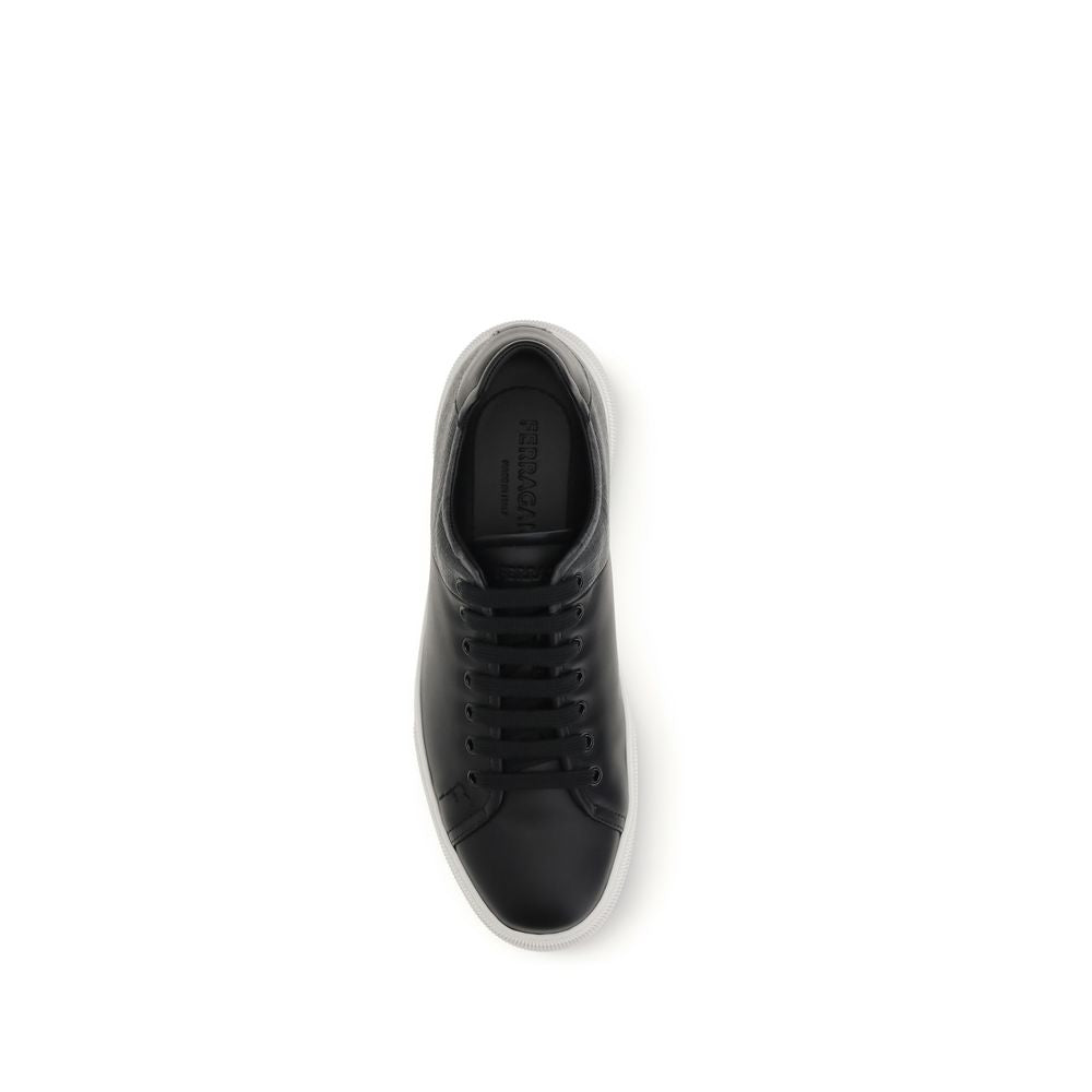 Black Calf Leather Bos Taurus Low Top Sneakers