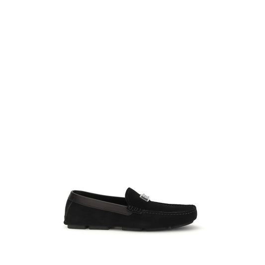Black Calf Leather Bos Taurus Slip-On Loafers