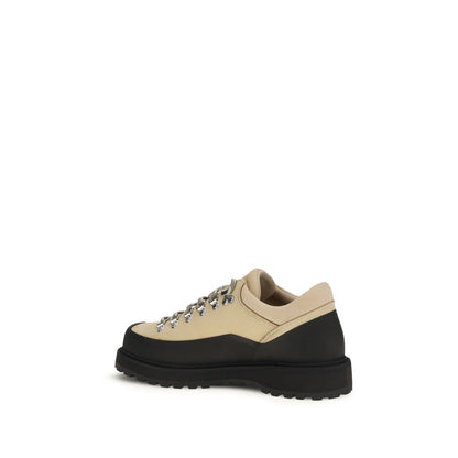 Beige Calf Leather Bos Taurus Lace-Up Boots