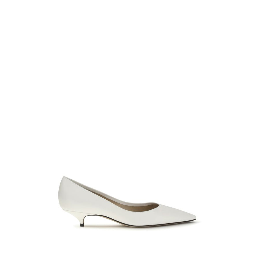 White Lamb Ovis Aries Aries Mid Heel Pumps