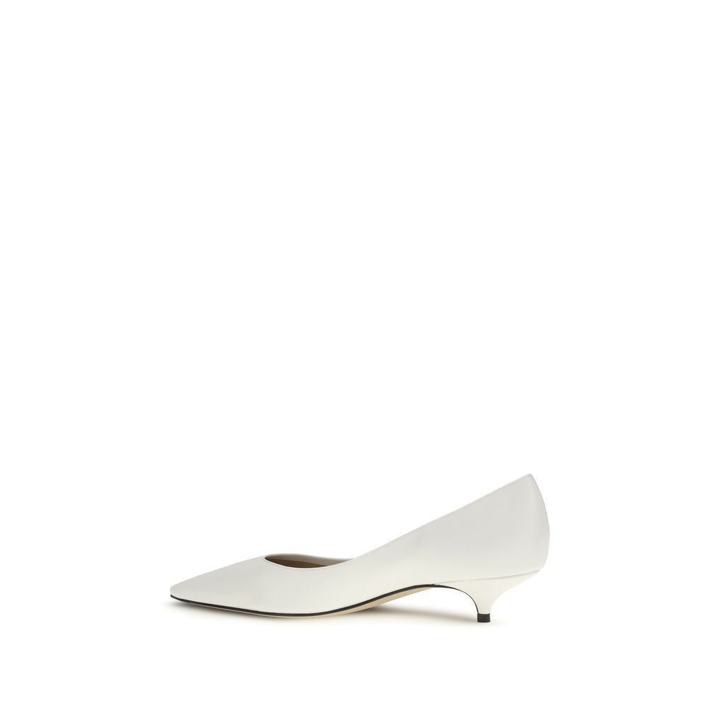 White Lamb Ovis Aries Aries Mid Heel Pumps
