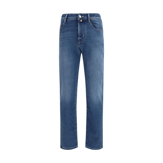 Blue Cotton Slim Fit Jeans