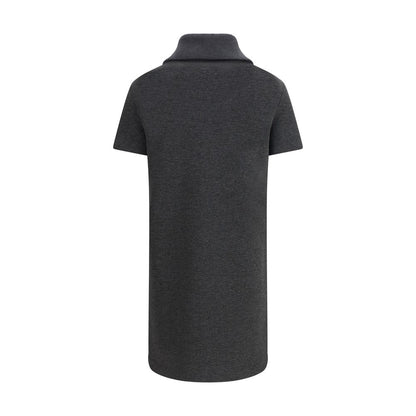 Gray Cotton Casual Dress