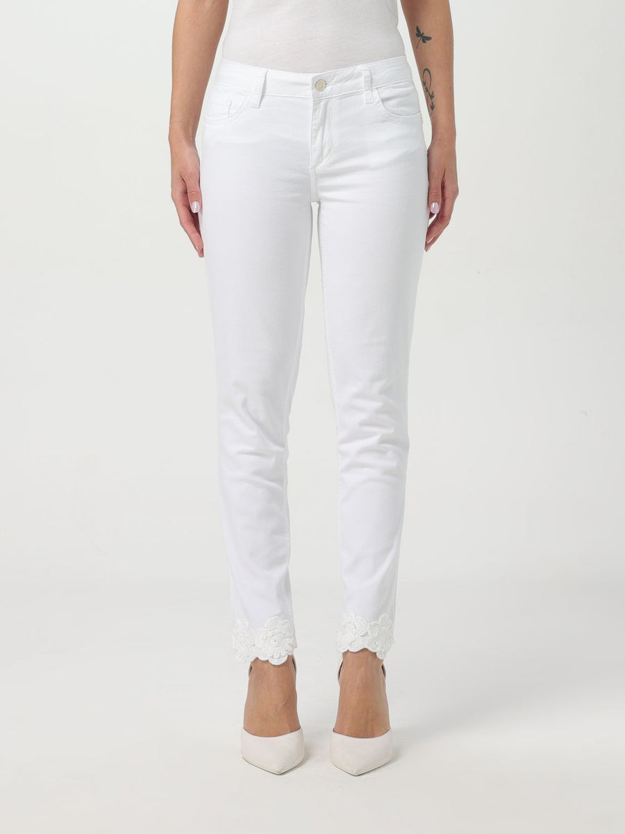 White Cotton Skinny Jeans