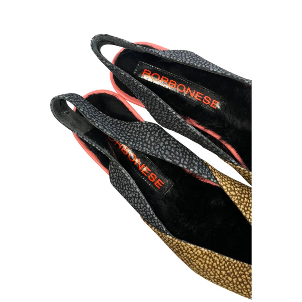 Beige Leather Women Ballet Flat