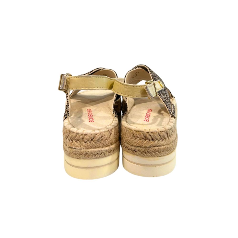Beige Textile Women Sandal