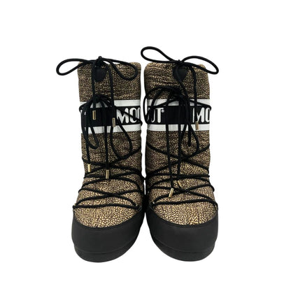 Beige Textile Women Boot