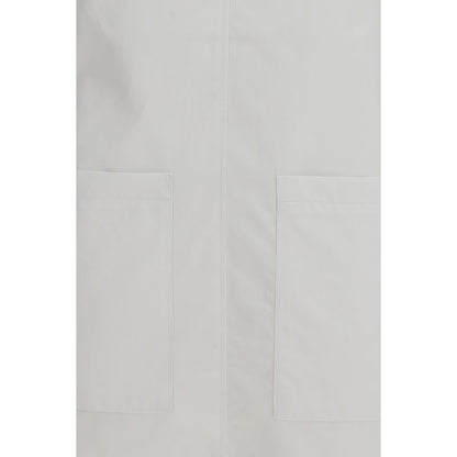 White Cotton Casual Dress
