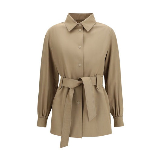 Brown Wool Oves Aries Sleeveless Jacket