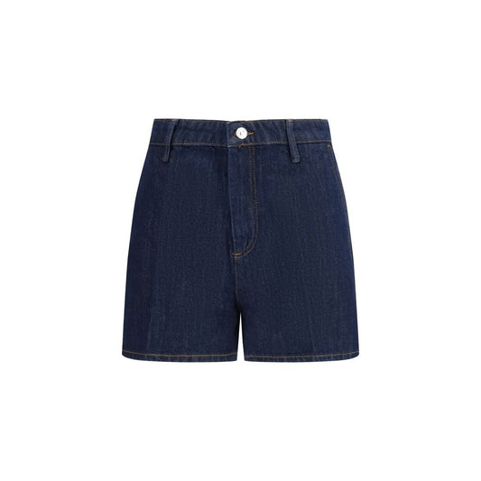 Blue Cotton Bermuda Shorts
