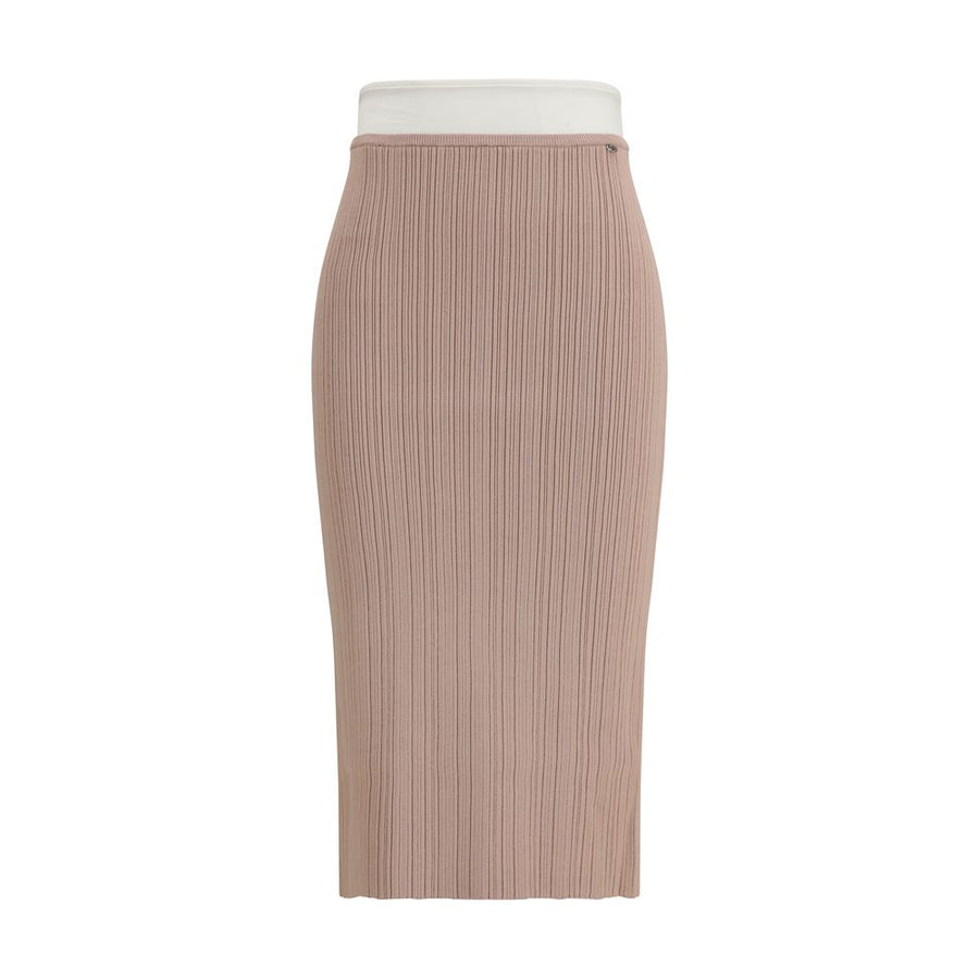 Multicolor Viscose Midi Skirt