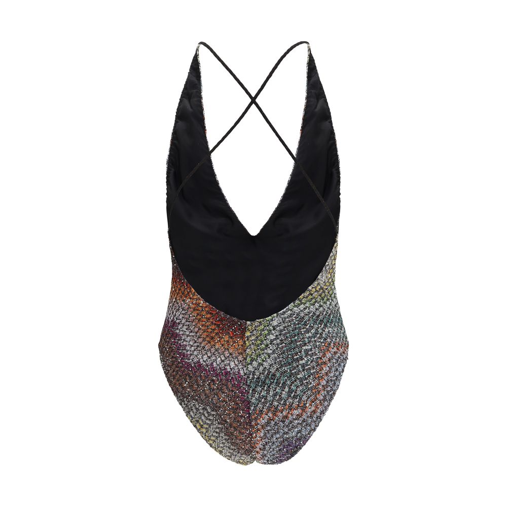 Multicolor Rayon One-Piece Swimsuit