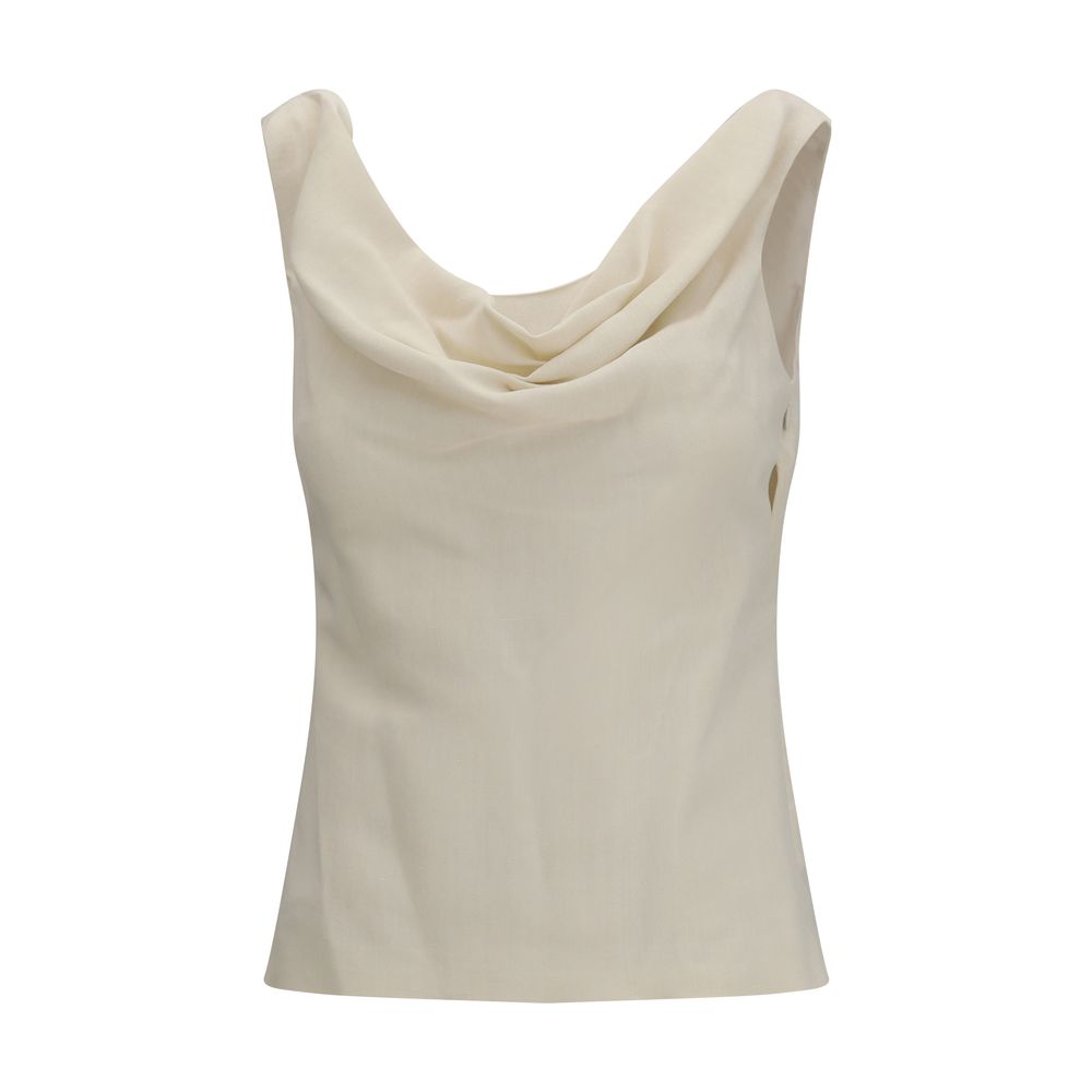 Beige Viscose Blouse
