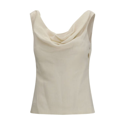 Beige Viscose Blouse