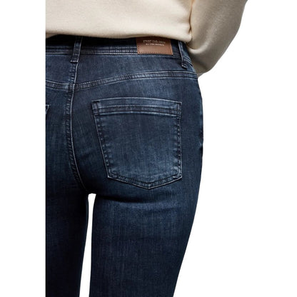 Blue Cotton Skinny Jeans