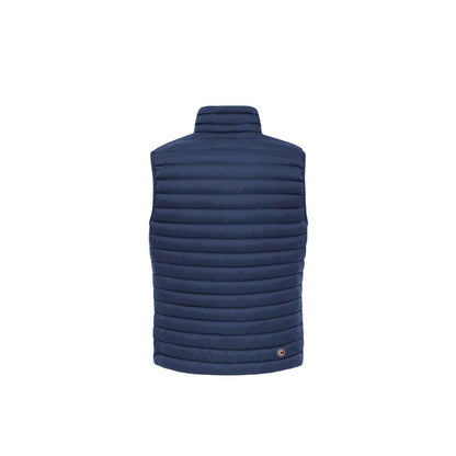 Blue Polyamide Sleeveless Jacket