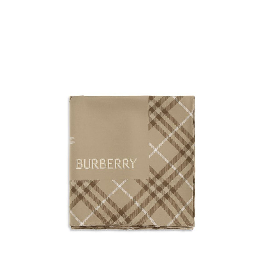 Beige Silk Scarf