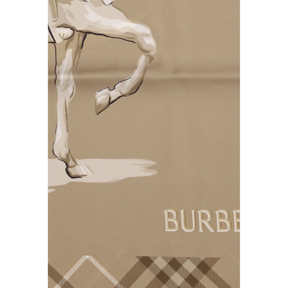 Beige Silk Scarf