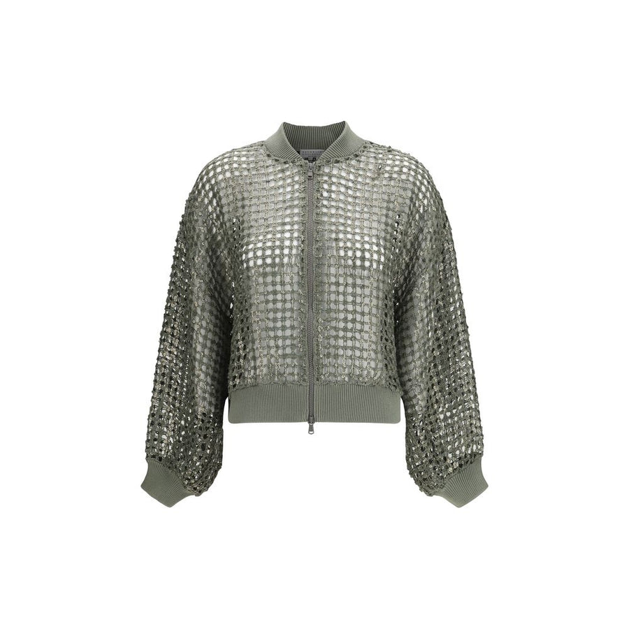 Bicolor Silk Bomber