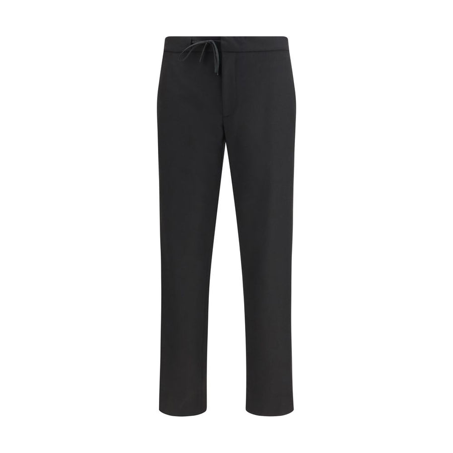 Black Fleece Wool Casual Pants