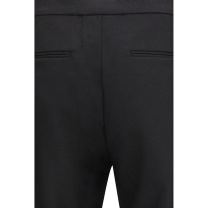 Black Fleece Wool Casual Pants