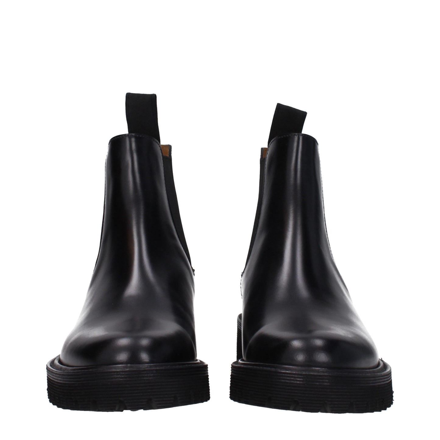 Black Leather Ankle Boots