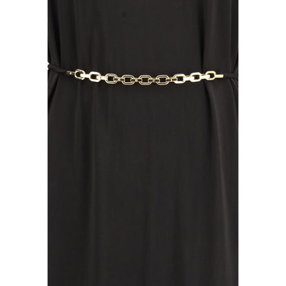 Black Acetate Casual Dress